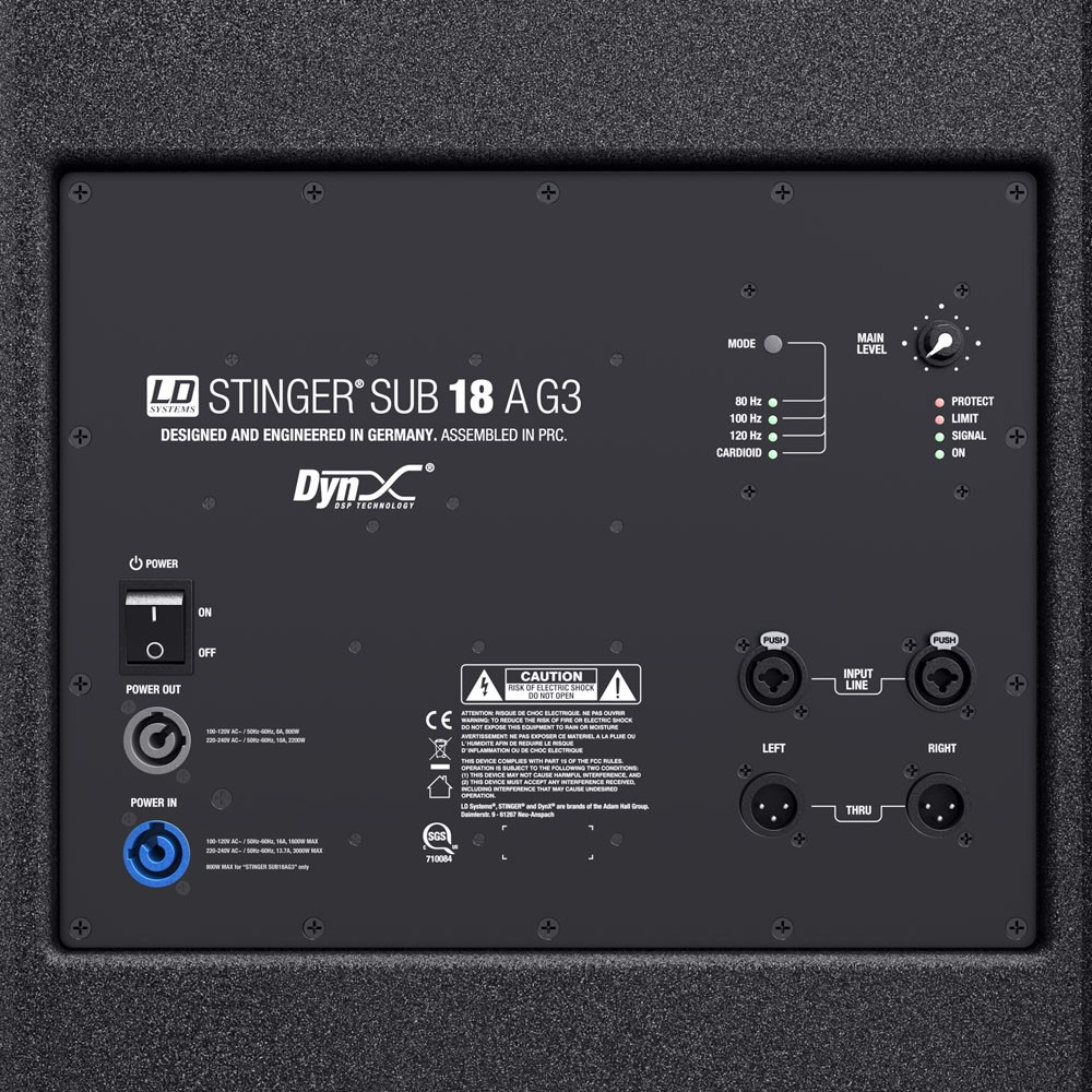 Сабвуферы активные LD Systems STINGER SUB 18 A G3, размер 18, цвет черный - фото 4