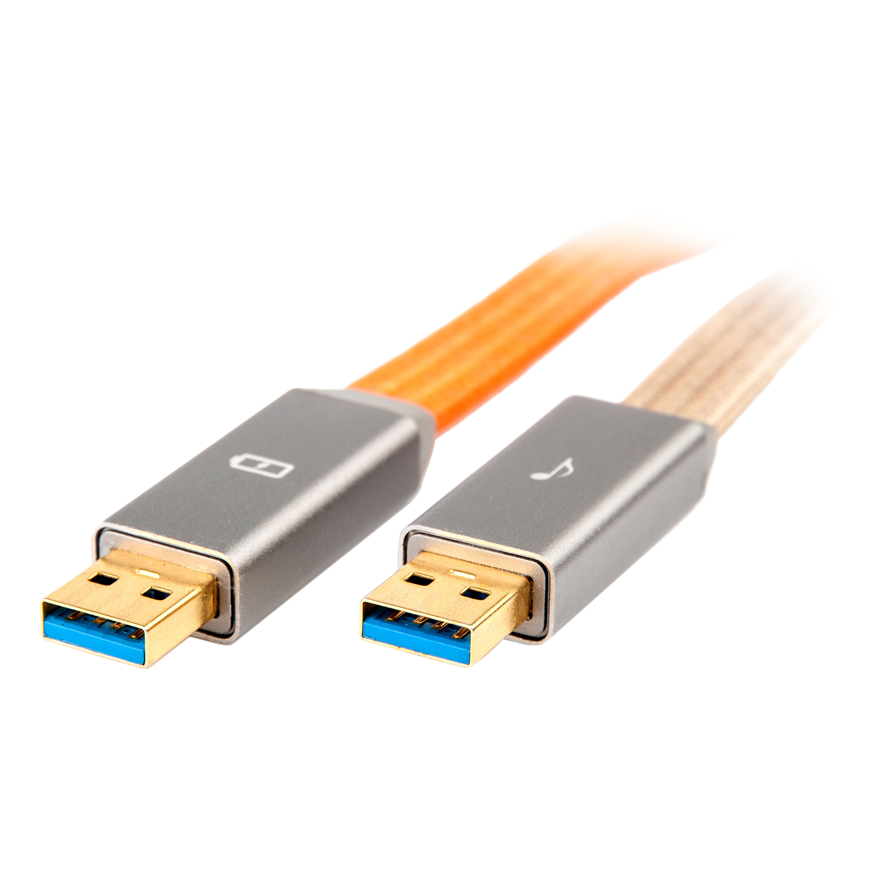 USB, Lan iFi Audio Gemini cable 3.0 (USB 3.0 B connector) 0.7m, цвет оранжевый - фото 3