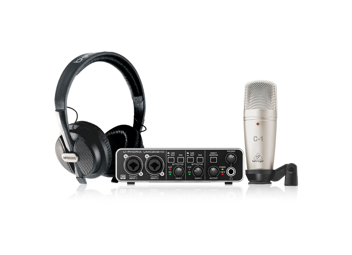 Аудиоинтерфейсы для домашней студии Behringer U-Phoria Studio PRO студийные наушники behringer hpx6000