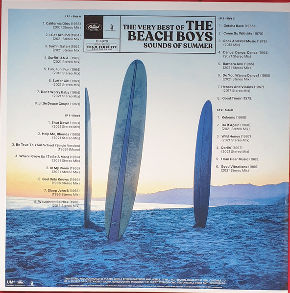 Сборники Universal US The Beach Boys - Sounds Of Summer: The Very Best Of (Box) (Black Vinyl 6LP) - фото 4