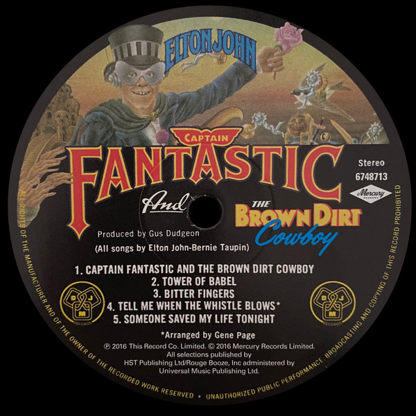 Рок UMC/Virgin Elton John, Captain Fantastic And The Brown Dirt Cowboy (2016 Remastered / Standard) - фото 4