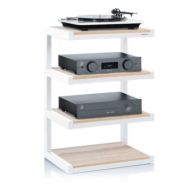 Hi-Fi тумбы и стойки NorStone Esse Hifi Oak, цвет белый, размер 570 х 400 - фото 3