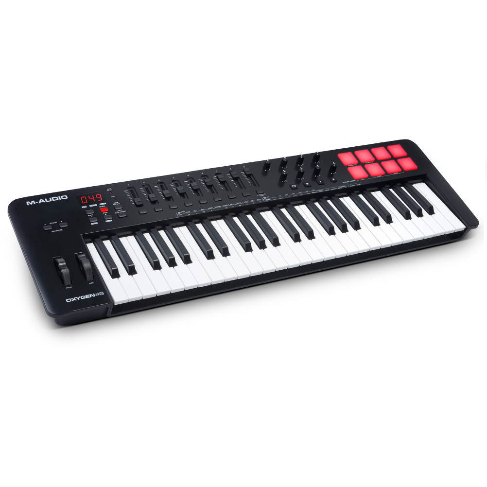 MIDI клавиатуры M-Audio Oxygen 49 MKV контроллер midi клавиатуры worlde panda с 25 клавишами и midi контроллер drum pad