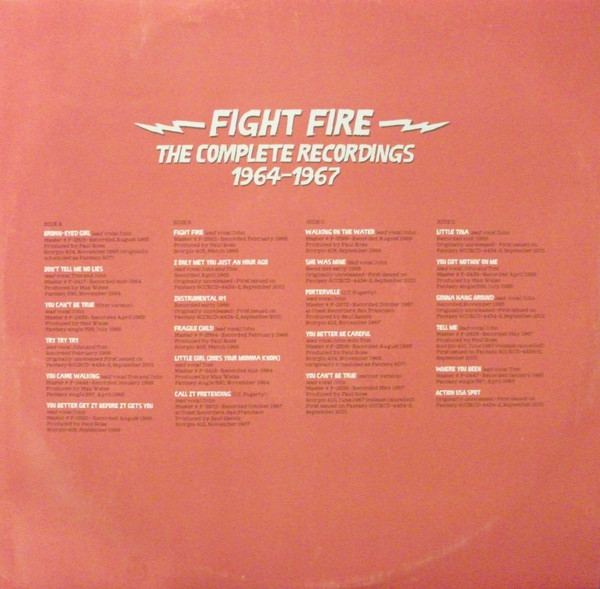 Рок Concord The Golliwogs, Fight Fire: The Complete Recordings 1964-1967 - фото 4