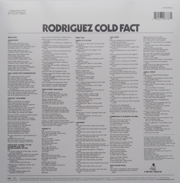 Рок UME (USM) Rodriguez, Cold Fact - фото 2