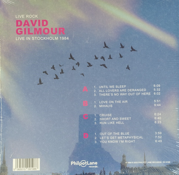 Рок Not Now Music GILMOUR DAVID - LIVE IN STOCKHOLM 1984 (LP) - фото 2