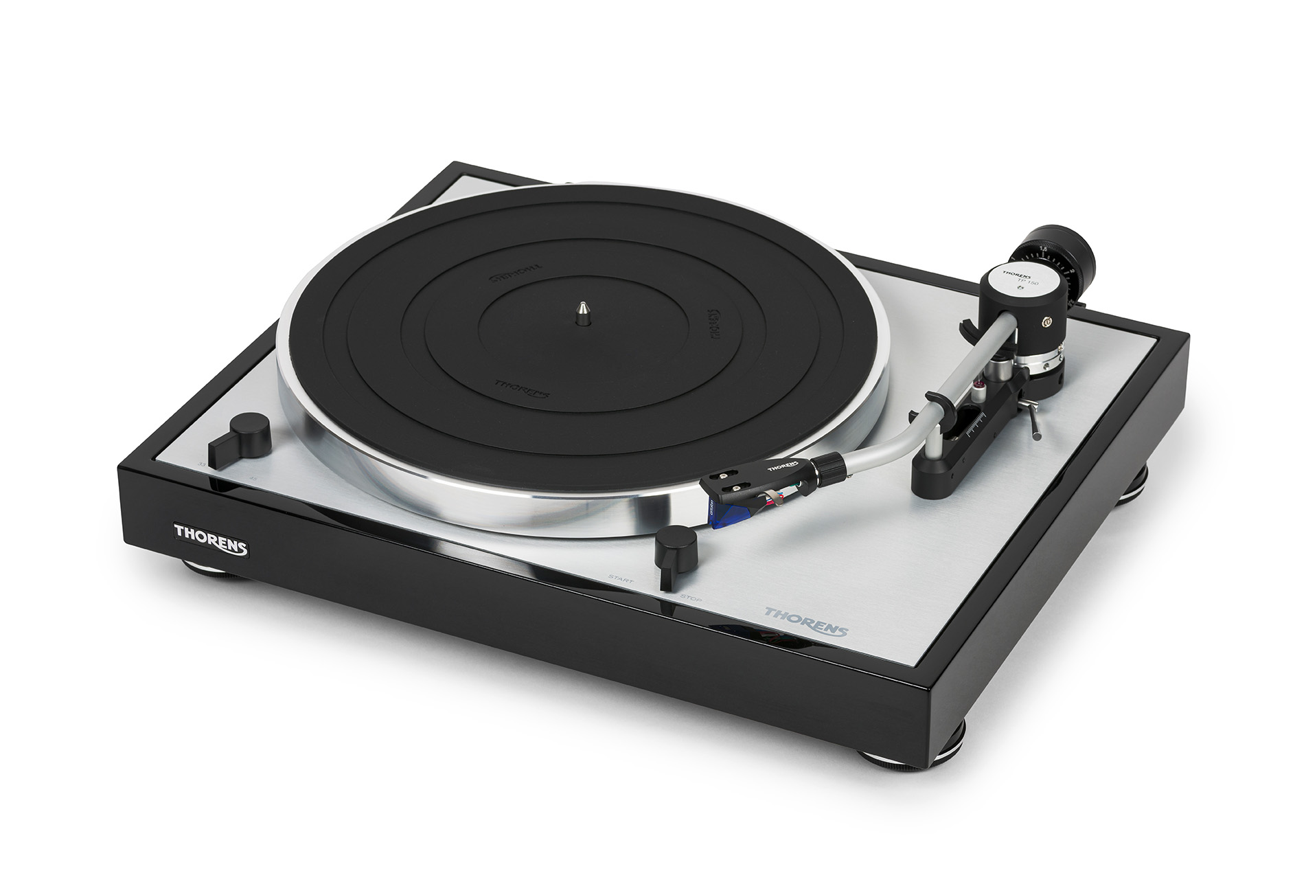 Проигрыватели винила Thorens TD 403 DD piano black, цвет серебристый/серый - фото 5