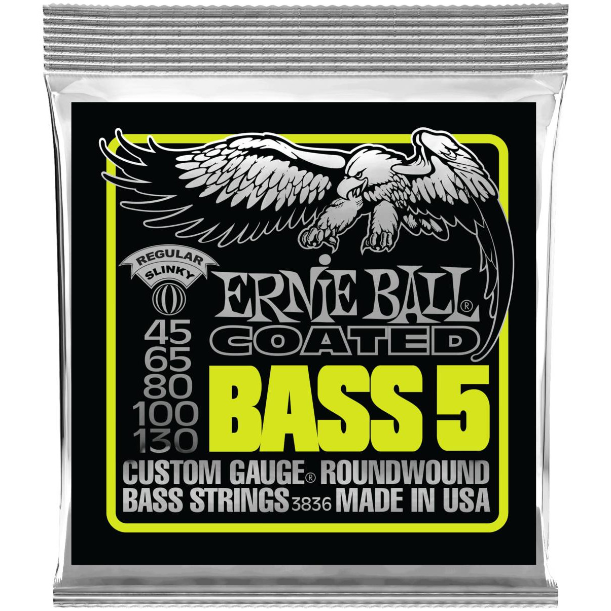 Струны Ernie Ball 3836 Coated Bass Regular Slinky струны ernie ball 2812 slinky flatwound bass