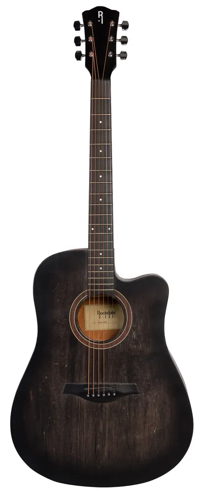 Акустические гитары ROCKDALE Aurora D1 C BK Полупрозрачный Черный