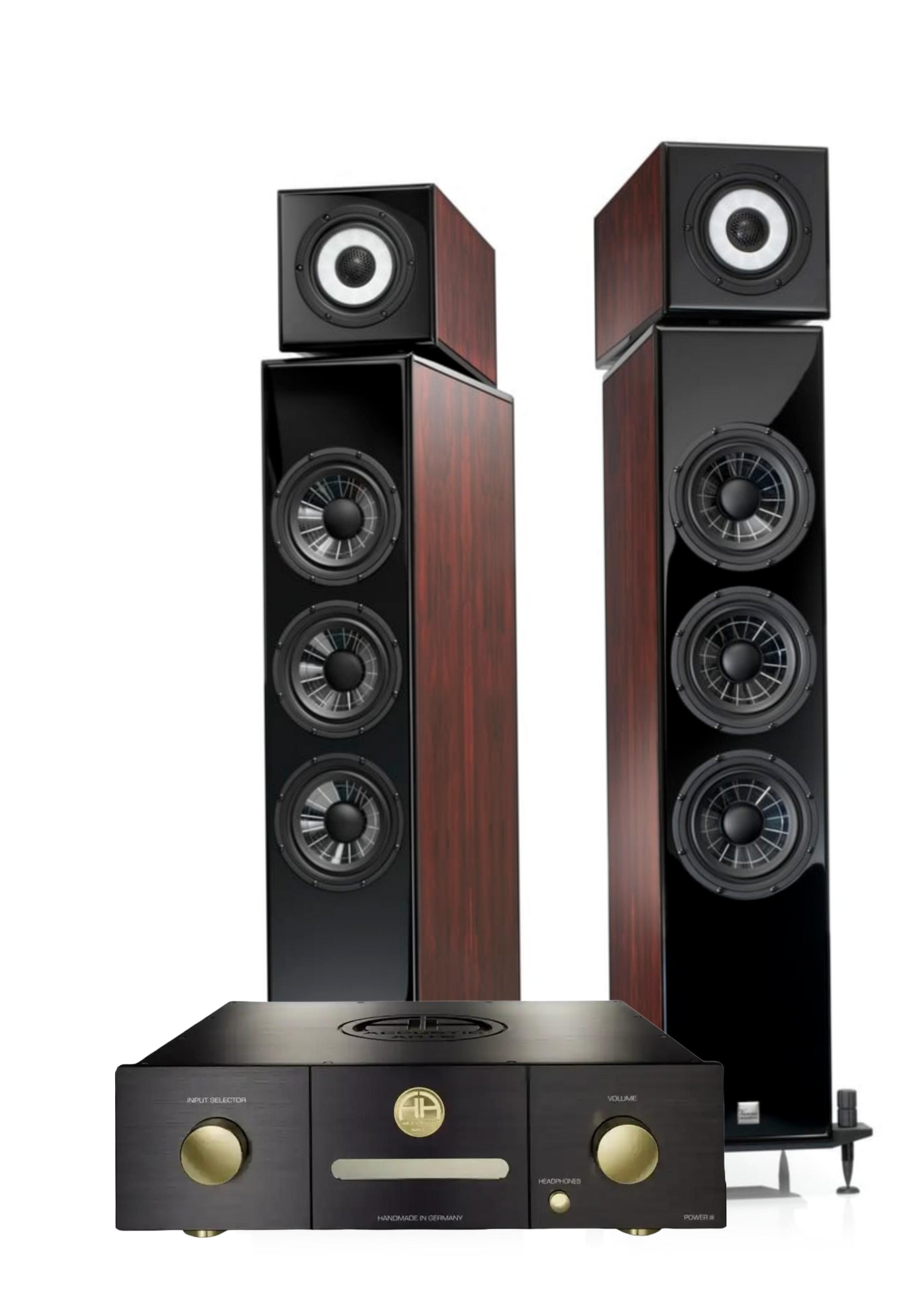 Активная напольная акустика Accustic Arts POWER III Digital Phono Black/Gold Edition + Vienna Acoustics Liszt Premium Version Rosewood