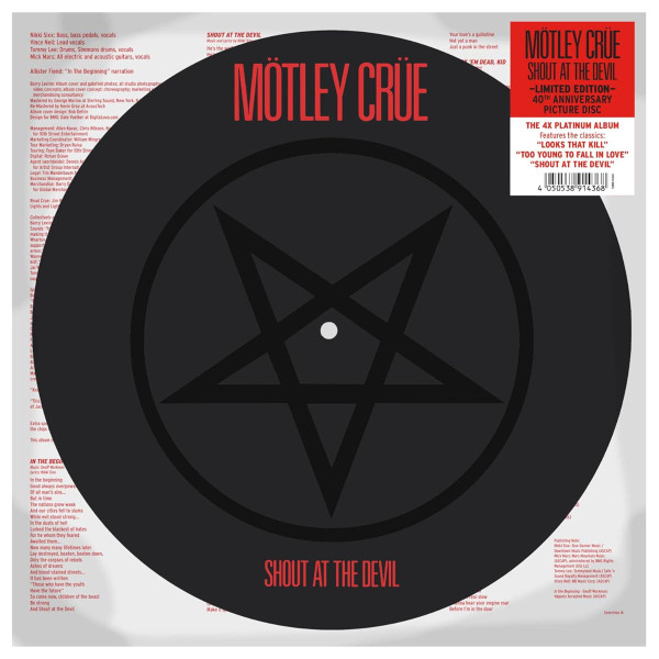 Металл BMG Motley Crue - Shout At The Devil (Picture Vinyl LP) alice in chains the devil put dinosaurs here 180g limited edition picture disc