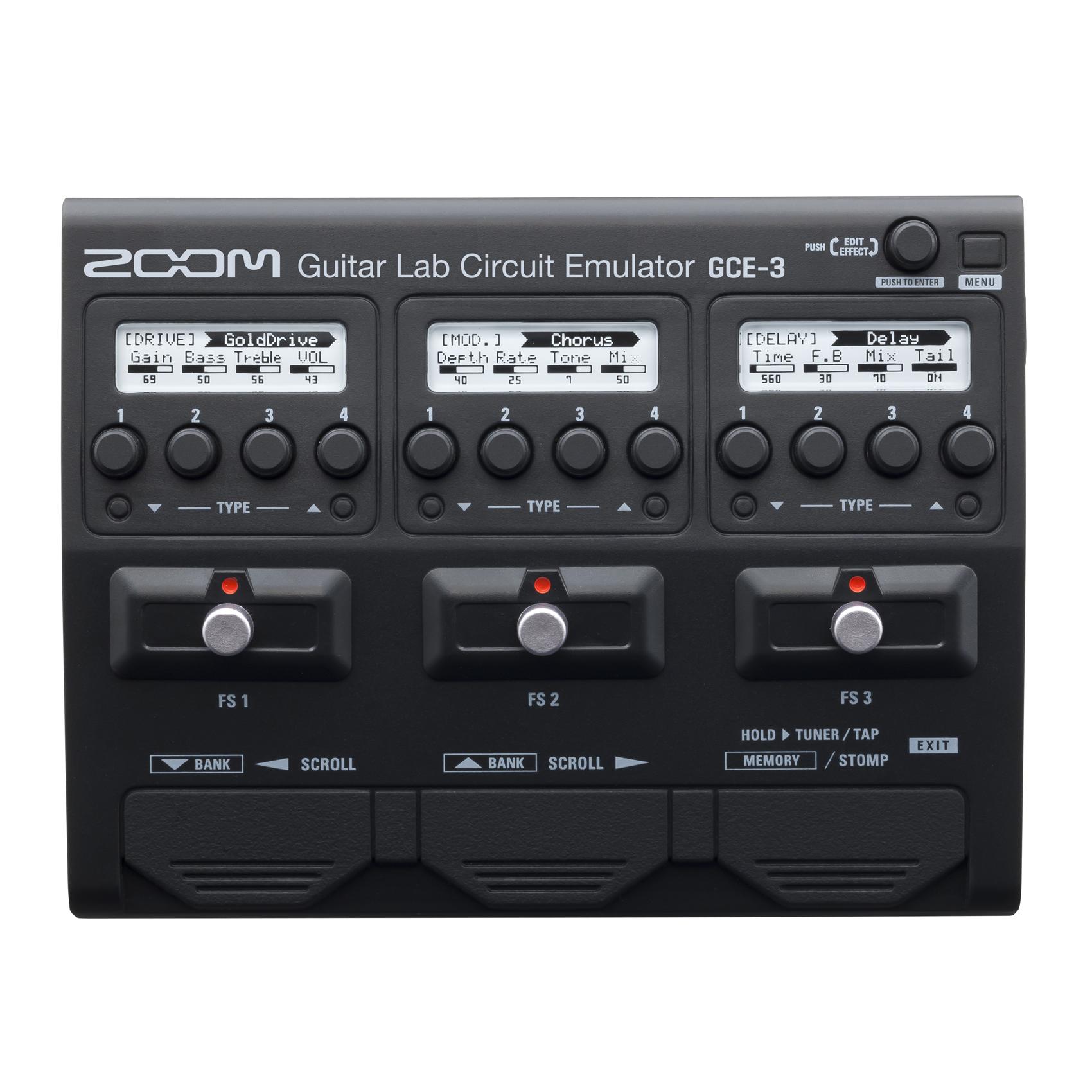 Процессоры эффектов и педали для гитары Zoom GCE-3 процессоры эффектов и педали для гитары zoom ac 3