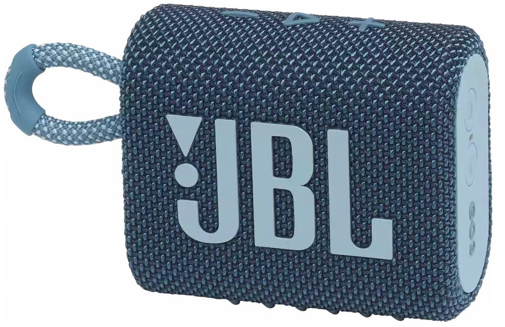 Влагозащищенные колонки JBL GO 3 Blue (JBLGO3BLU) влагозащищенные колонки jbl charge 4 red t110bt blue