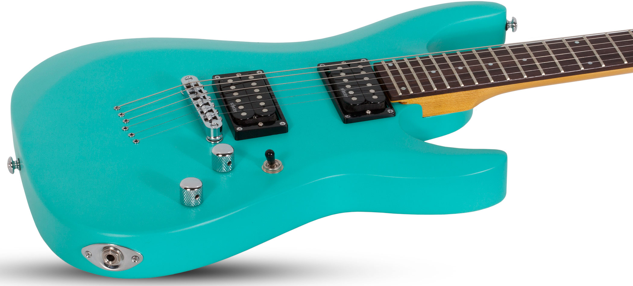 Электрогитары Schecter C-6 Deluxe SAQ Satin Aqua, цвет бирюзовый, размер Jumbo - фото 6