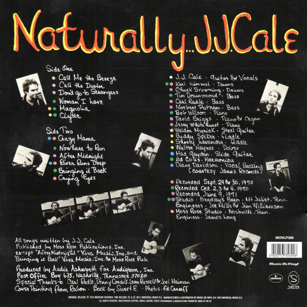 Рок Music On Vinyl CALE J.J. - NATURALLY (LP) - фото 3