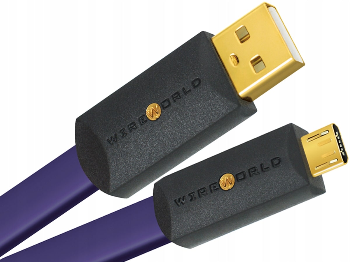 USB, Lan Wire World Ultraviolet 8 USB 2.0 (A to Micro B) Flat Cab 1.0м 3w high quality 3535 high power uv led 405nm diode ultraviolet for printer curing 365nm 385nm 395nm quartz glass chip