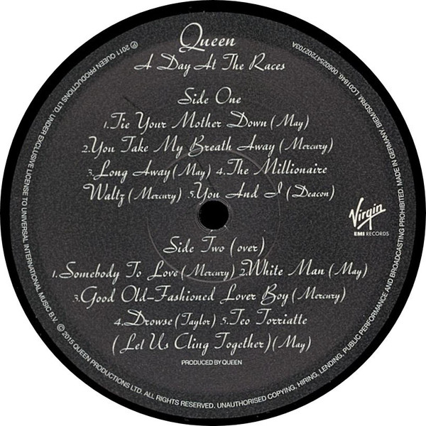 Рок USM/Universal (UMGI) Queen, A Day At The Races (Standalone - Black Vinyl) - фото 5