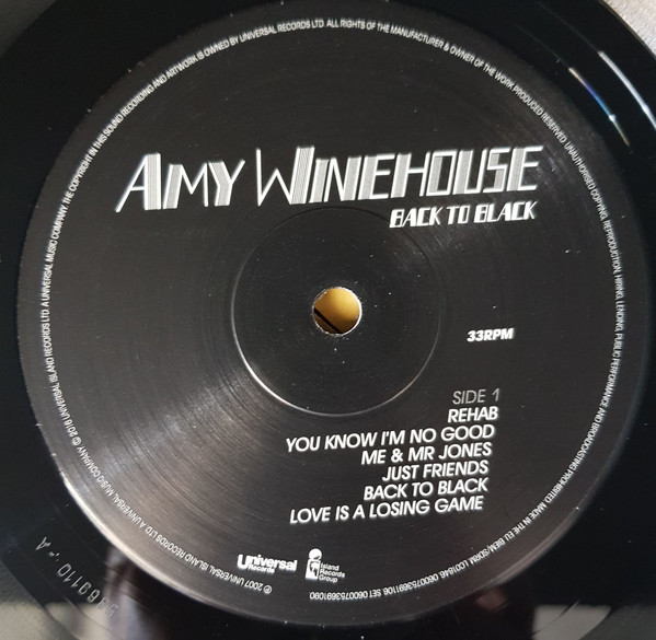 Джаз UME (USM) Amy Winehouse, Back To Black (Half Speed Vinyl) - фото 8