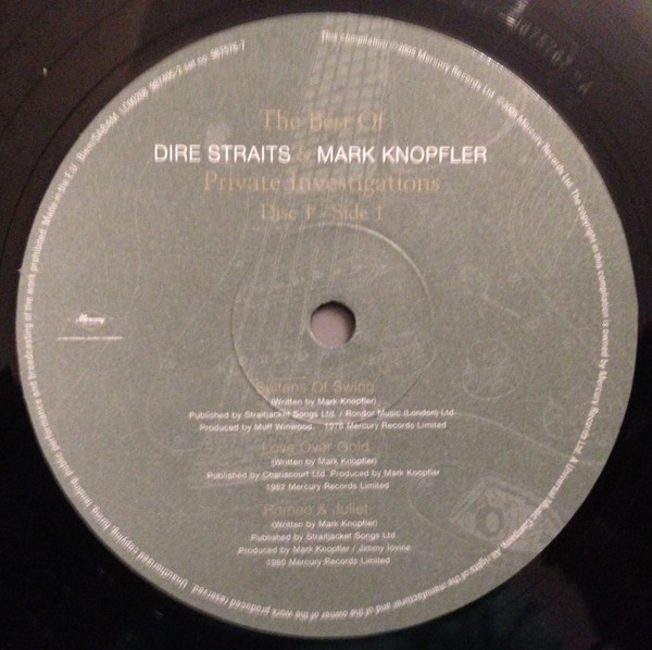 Рок Mercury Recs UK Dire Straits; Knopfler, Mark, Private Investigations - The Best Of - фото 6