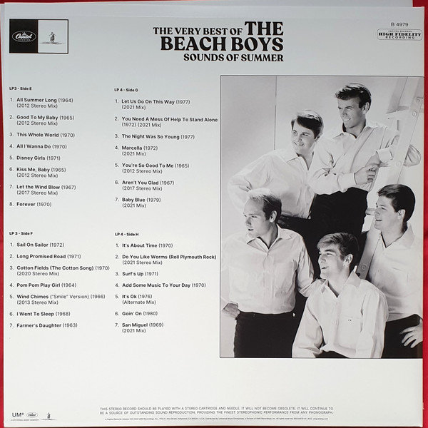 Сборники Universal US The Beach Boys - Sounds Of Summer: The Very Best Of (Box) (Black Vinyl 6LP) - фото 5