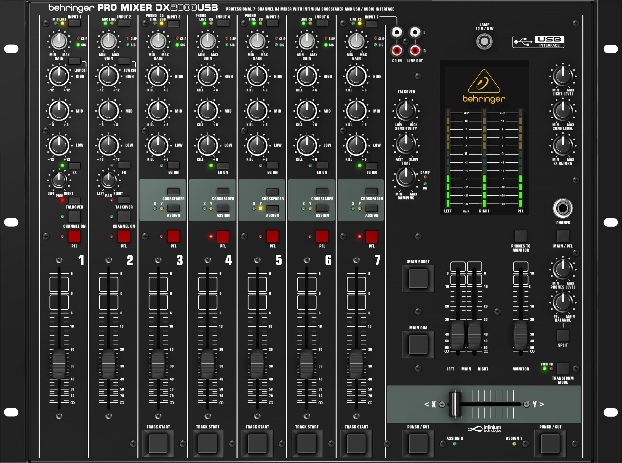 DJ-микшеры и оборудование Behringer DX2000USB портастудии behringer podcastudio 2 usb