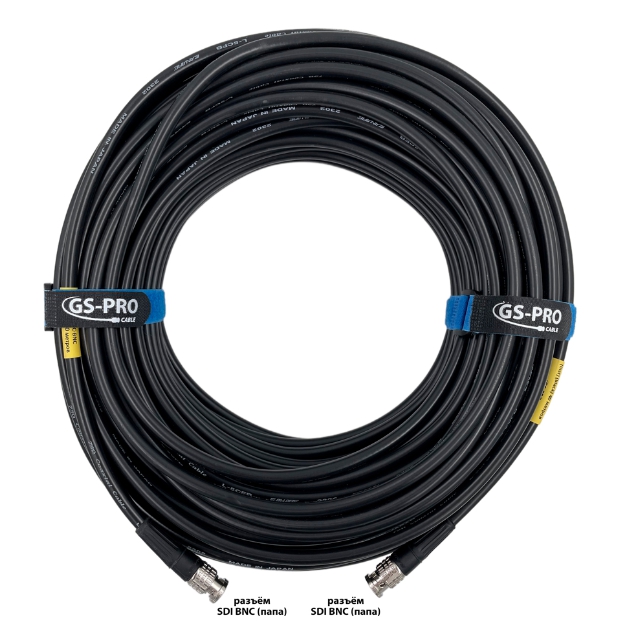 Кабели с разъемами GS-PRO 12G SDI BNC-BNC 30 метров кабели с разъемами superlux sfs15pp