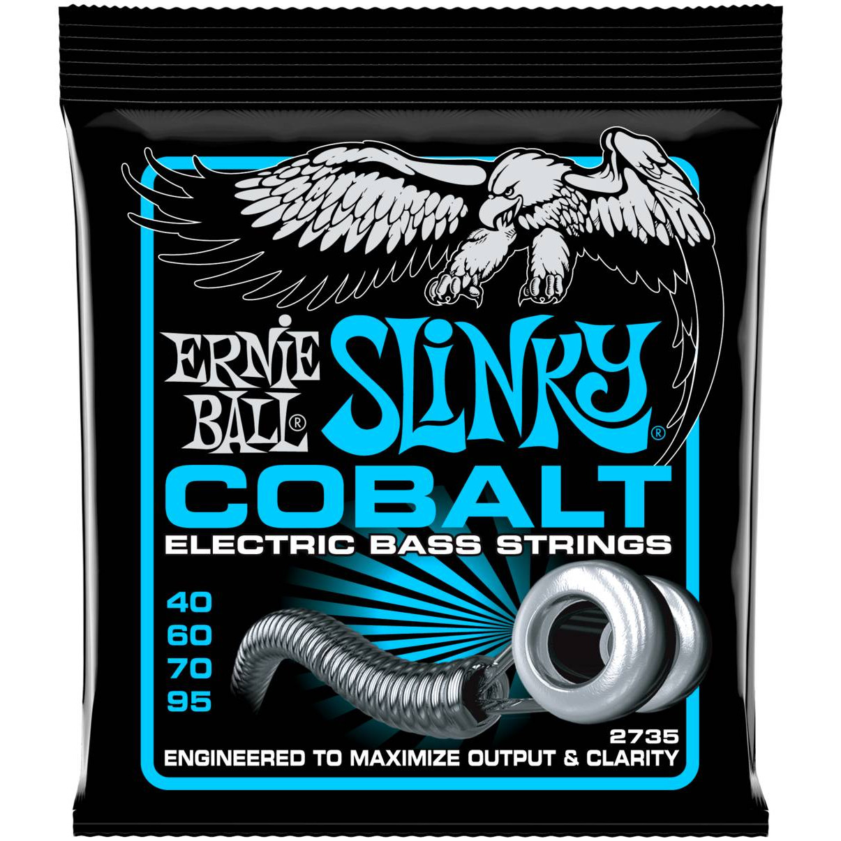 Струны Ernie Ball 2735 Slinky Cobalt Extra Bass струны ernie ball 2802 flatwound bass group i