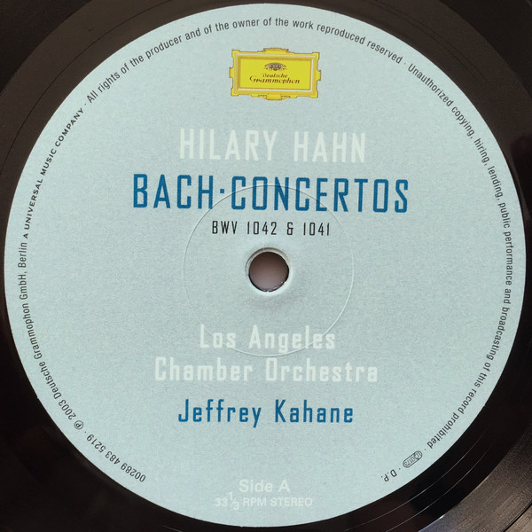 Классика Deutsche Grammophon Intl Hilary Hahn, Los Angeles Chamber Orchestra, Jeffrey Kahane, J.S. Bach: Concertos - фото 4