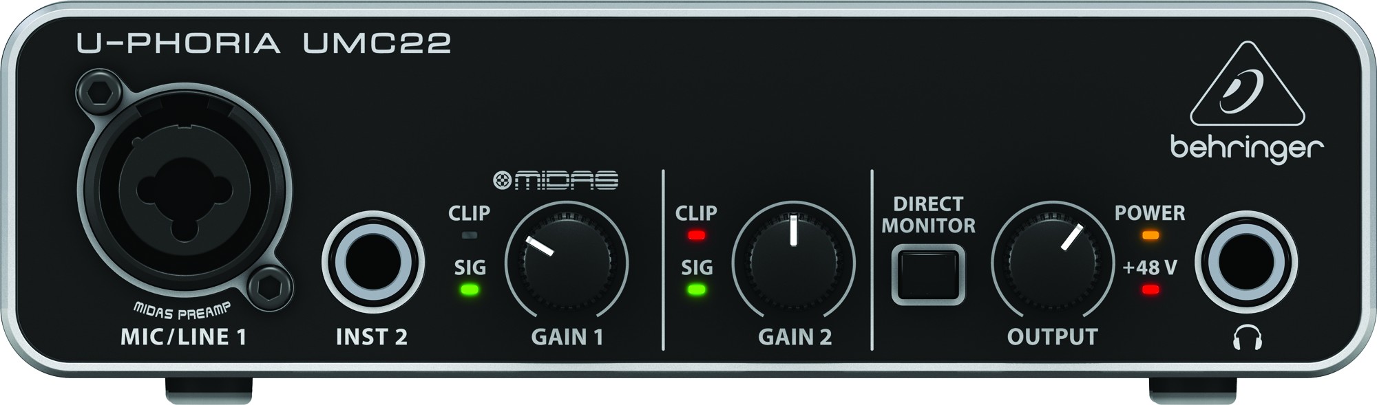 Аудиоинтерфейсы для домашней студии Behringer UMC22 аудиоинтерфейсы для домашней студии behringer umc1820