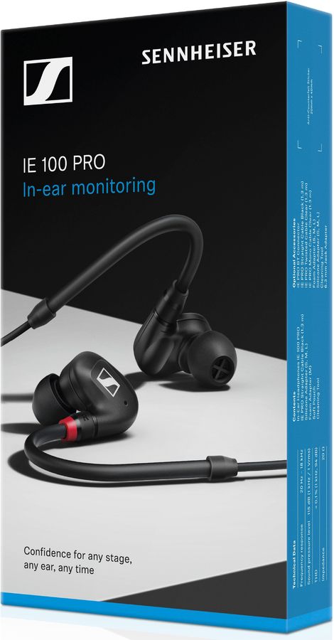 Вставные наушники Sennheiser IE 100 PRO clear, цвет черный - фото 6