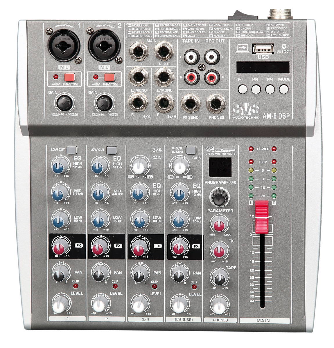Микшерные пульты аналоговые SVS Audiotechnik mixers AM-6 DSP muslady d4 портативный 4 канальный микшерный пульт
