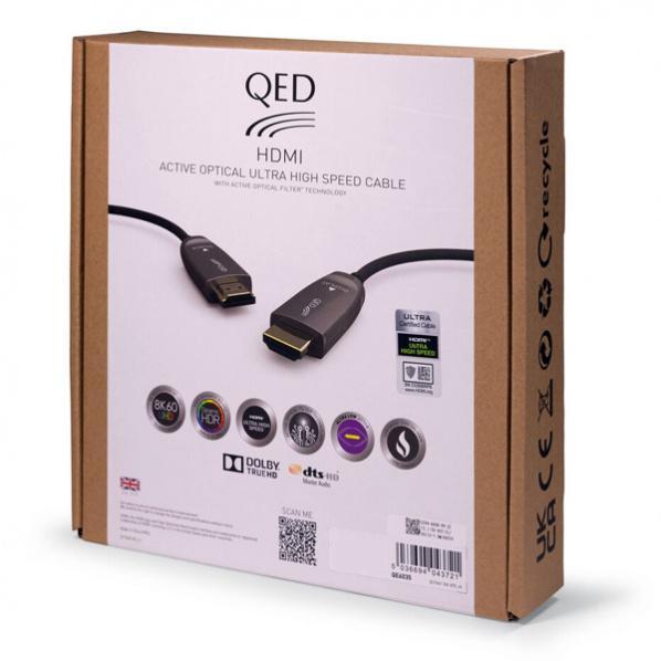 HDMI кабели QED QE6036 Performance Optical Ultra HDMI 10m, цвет коричневый - фото 2