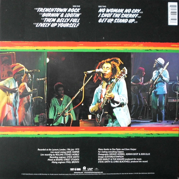 Другие UME (USM) Bob Marley & The Wailers, Live! (2015 LP) - фото 2