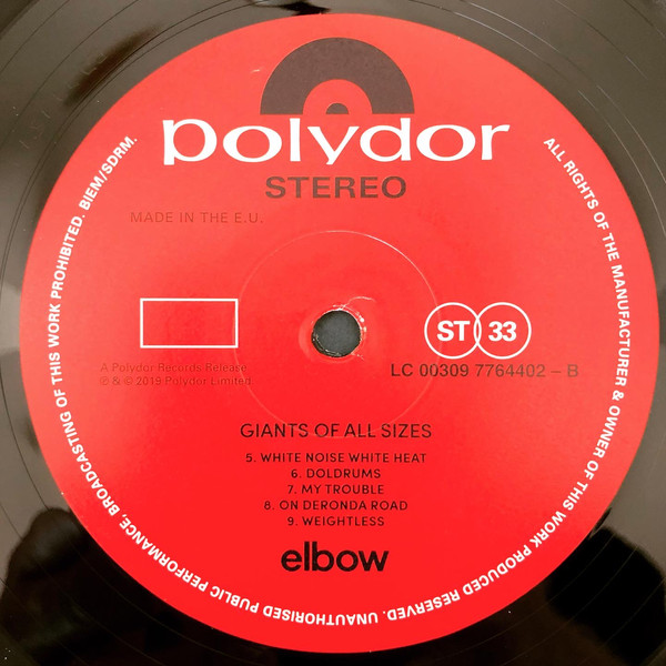 Рок Polydor UK elbow, Giants of All Sizes (Heavyweight Black Vinyl) - фото 4