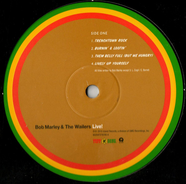 Другие UME (USM) Bob Marley & The Wailers, Live! (2015 LP) - фото 3