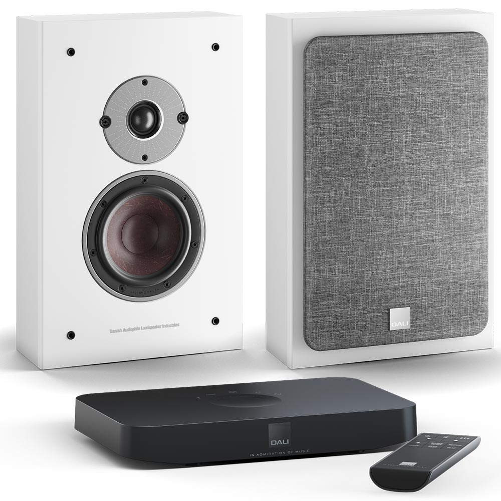 Настенная акустика Dali Oberon OnWall C White + Sound Hub Compact предусилители dali sound hub compact