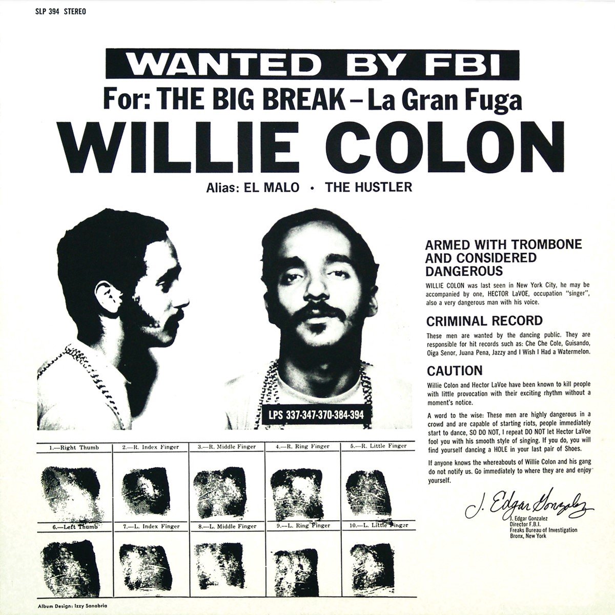 Латино Fania Records Willie Colon - La Gran Fuga (Black Vinyl LP) авторская песня solyd records высоцкий владимир нью йоркский концерт 2lp