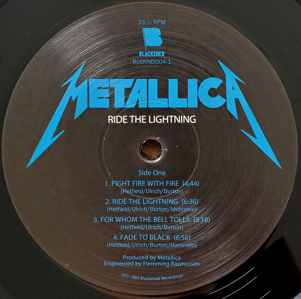 Рок Rhino Records METALLICA - RIDE THE LIGHTNING (LP) - фото 5