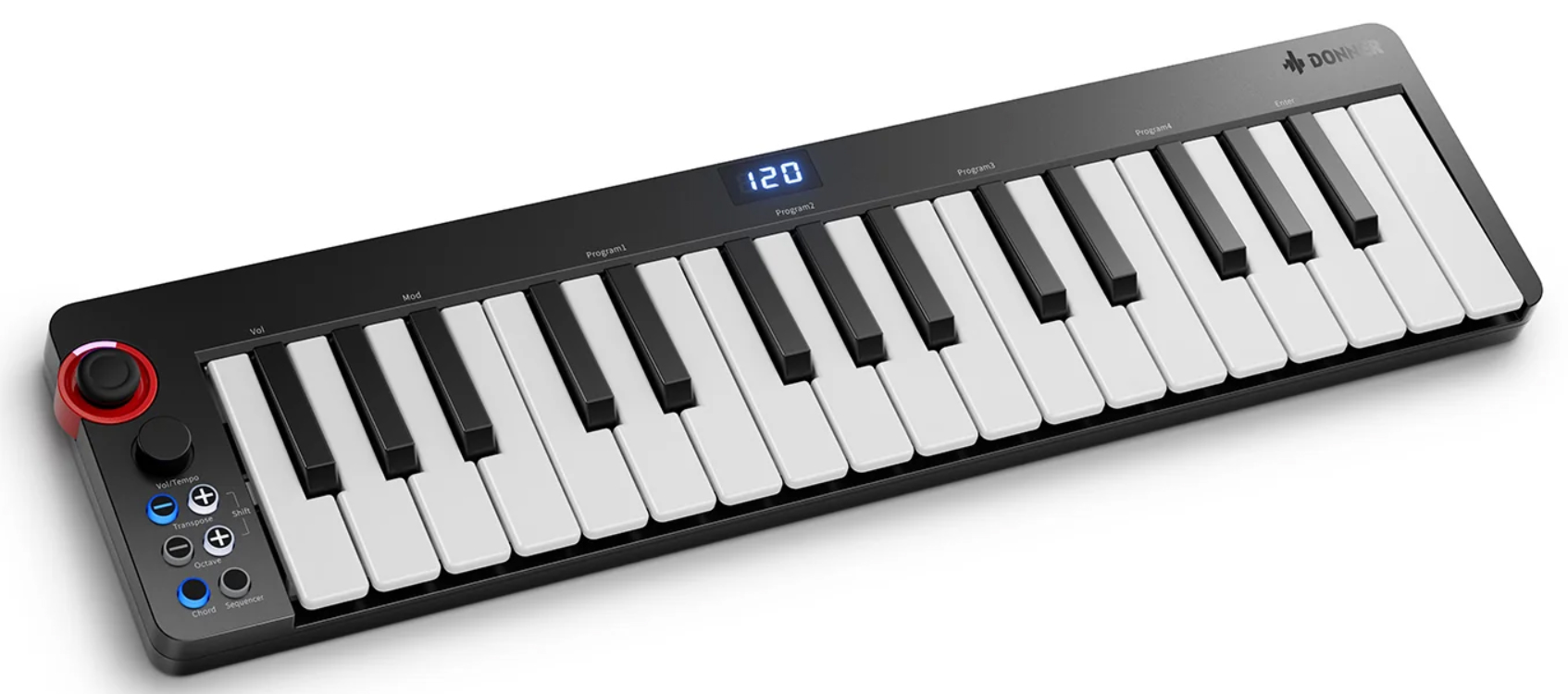 MIDI клавиатуры Donner N-32 m vave chocolate bt беспроводной midi контроллер перезаряжаемый 4 кнопки портативный midi ножной контроллер педаль app control