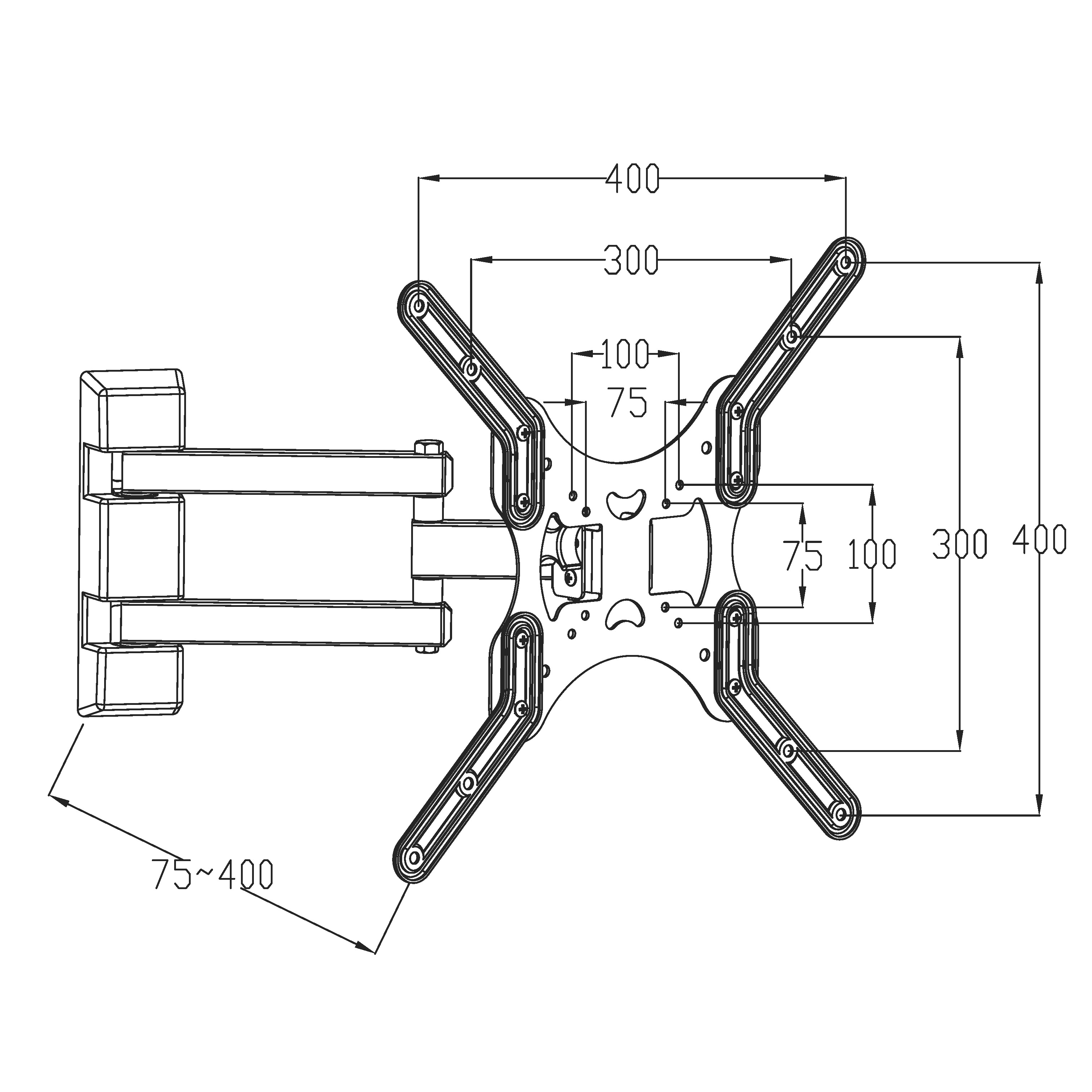 Наклонно-поворотные крепежи Digis DSM-8043, цвет черный - фото 4