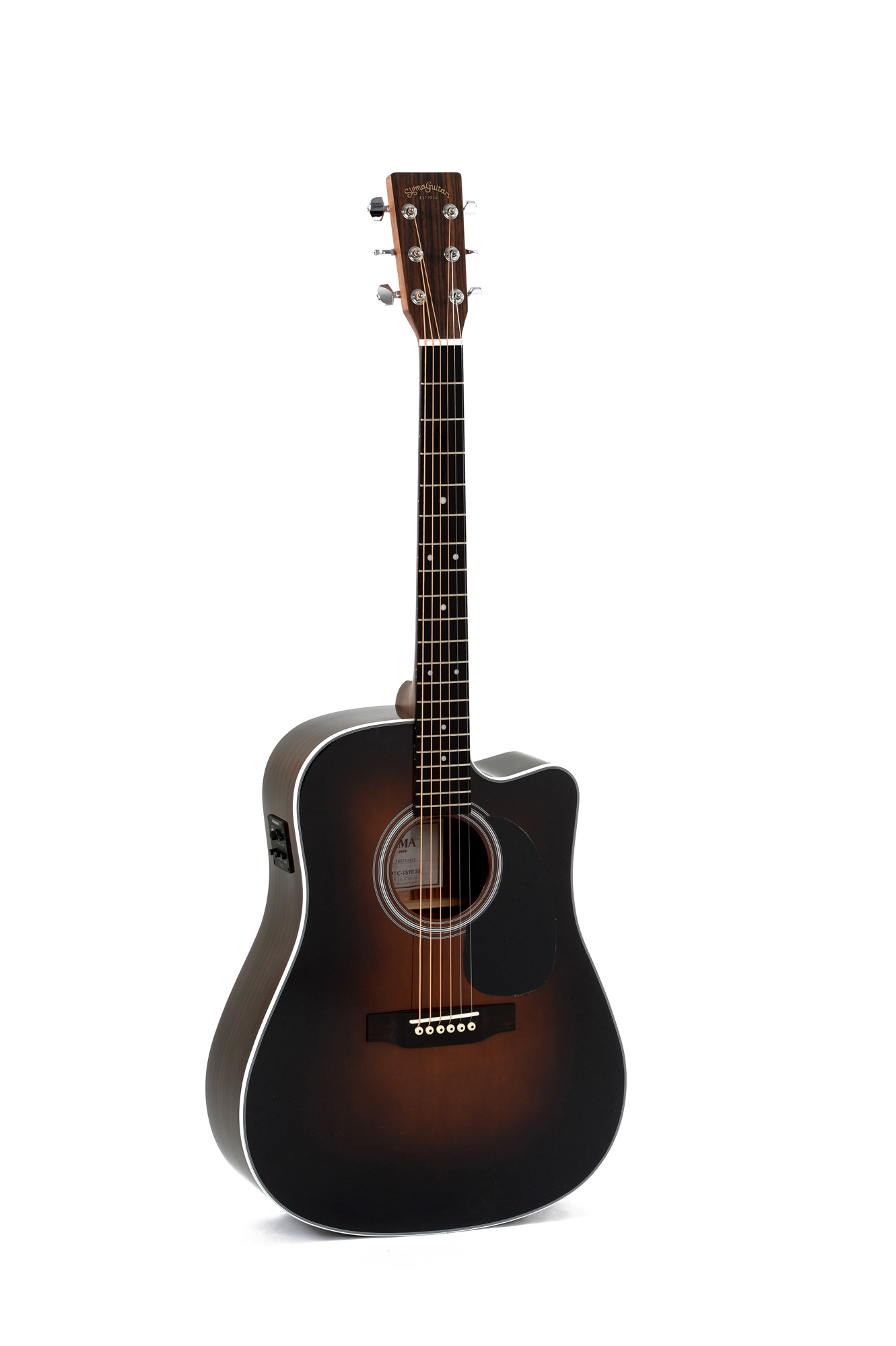 Электроакустические гитары Sigma DTC-1E-SB электроакустические гитары sigma s000m 15e