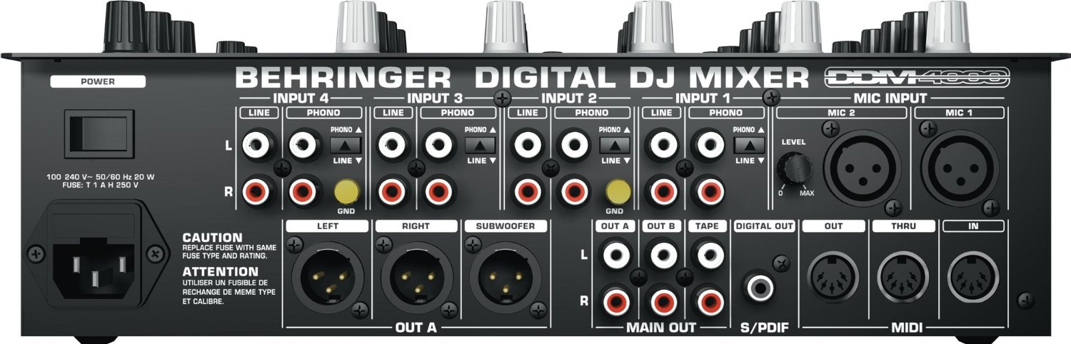 DJ-микшеры и оборудование Behringer DDM4000, цвет черный - фото 3