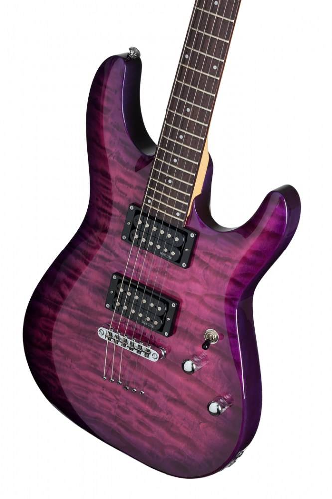 Электрогитары Schecter C-6 PLUS EM, цвет фиолетовый, размер Jumbo - фото 4