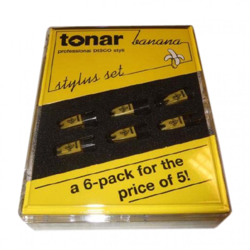 Иглы для звукоснимателя Tonar Stylus Banana 6 pack