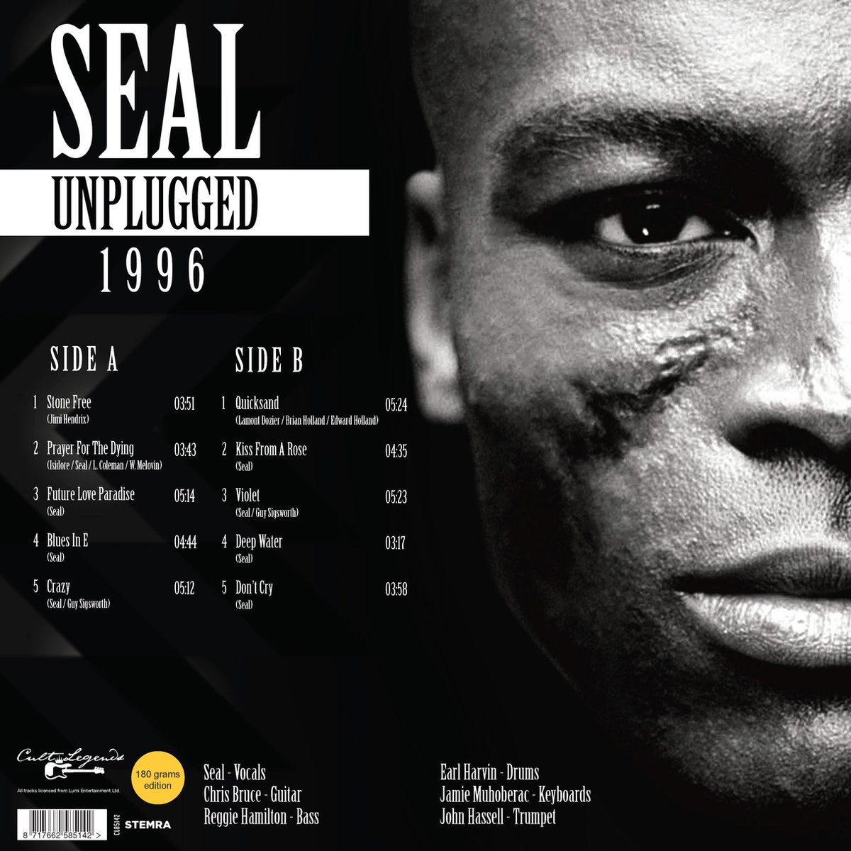 Рок CULT LEGENDS Seal - Unplugged 1996 (180 Gram Black Vinyl LP) - фото 2