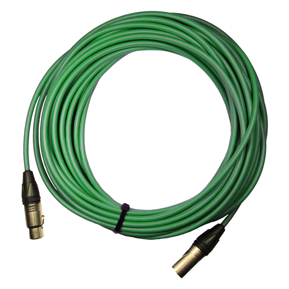 Кабели с разъемами GS-PRO XLR3F-XLR3M (green) 4 метра