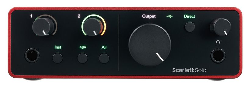 Аудиоинтерфейсы для домашней студии FOCUSRITE Scarlett Solo 4th Gen, цвет красный - фото 5