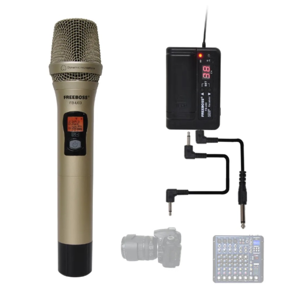 Радиосистемы с ручным микрофоном FreeBoss FB-U03-2M