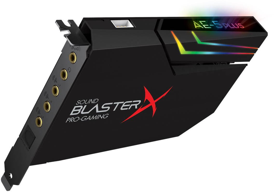 Внутренние звуковые карты Creative Sound BlasterX AE-5 Plus (70SB174000003) внутренние звуковые карты creative sound blasterx ae 5 plus 70sb174000003