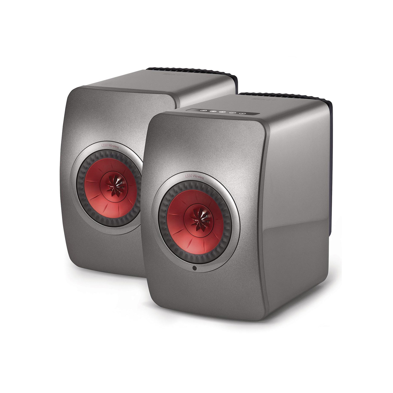 Полочная акустика KEF LS50 Wireless Titanium Grey/Red полочная акустика kef ls50 wireless titanium grey red